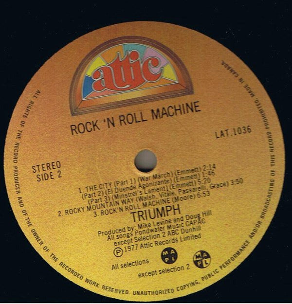 Triumph (2) : Rock & Roll Machine (LP, Album)