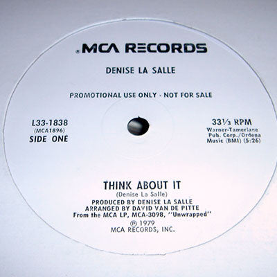 Denise LaSalle : Think About It / Medley (12", Promo)