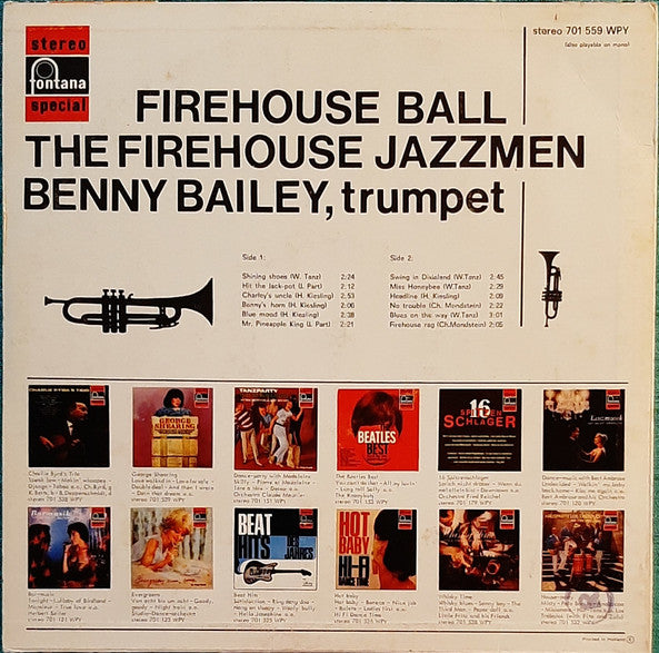 The Firehouse Jazzmen, Benny Bailey : Firehouse Ball  (LP)