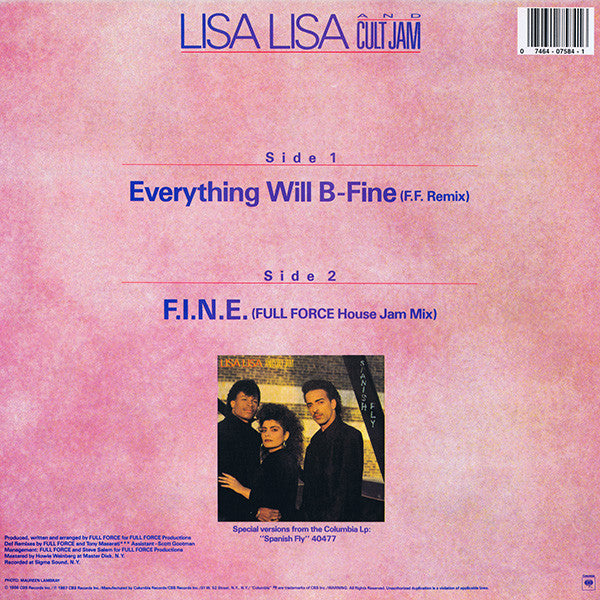 Lisa Lisa & Cult Jam : Everything Will B-Fine (12")