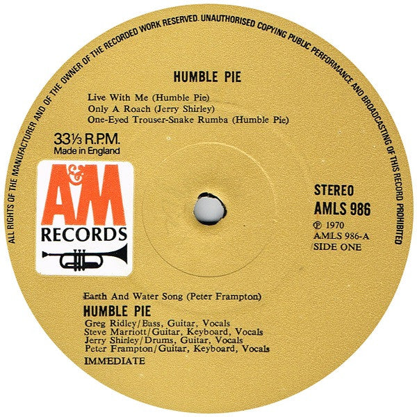 Humble Pie : Humble Pie (LP, Album, Tex)