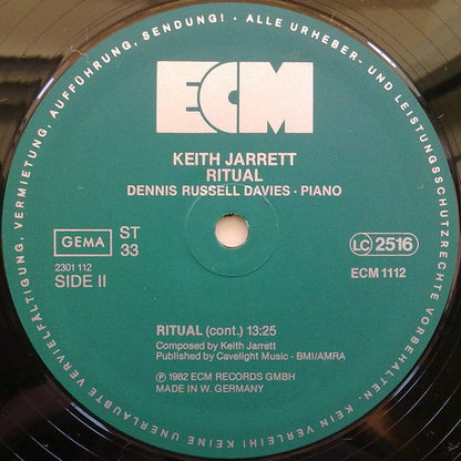 Keith Jarrett, Dennis Russell Davies : Ritual (LP, Album)