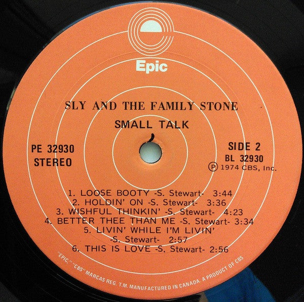 Sly & The Family Stone : Small Talk (LP, Album)