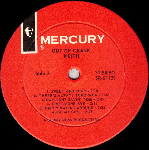 Keith (2) : Out Of Crank (LP, Album, Mer)