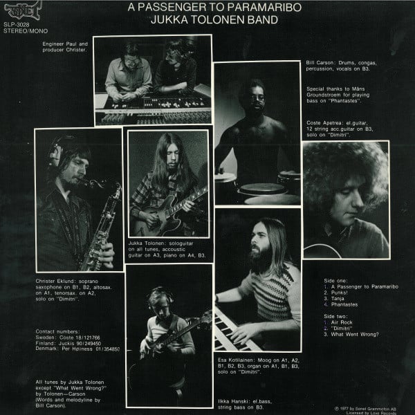 Jukka Tolonen : A Passenger To Paramaribo (LP, Album)