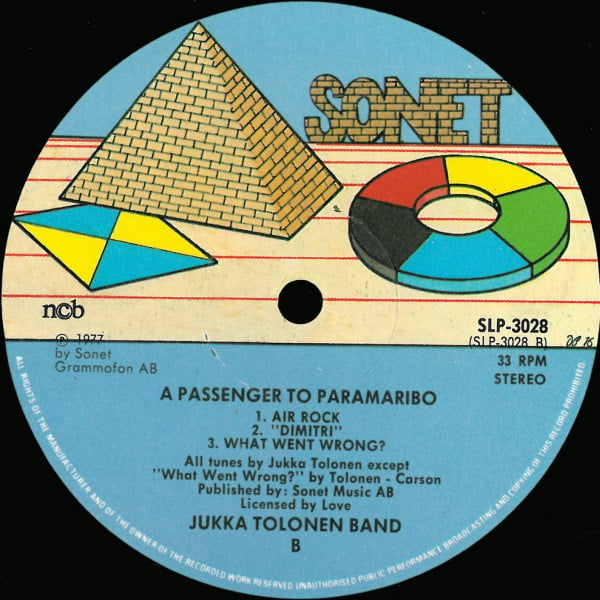 Jukka Tolonen : A Passenger To Paramaribo (LP, Album)