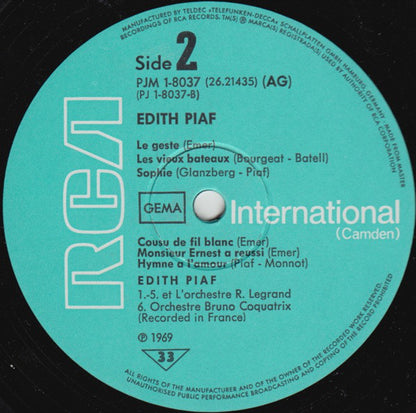 Edith Piaf : Edith Piaf (LP, Comp, RE)