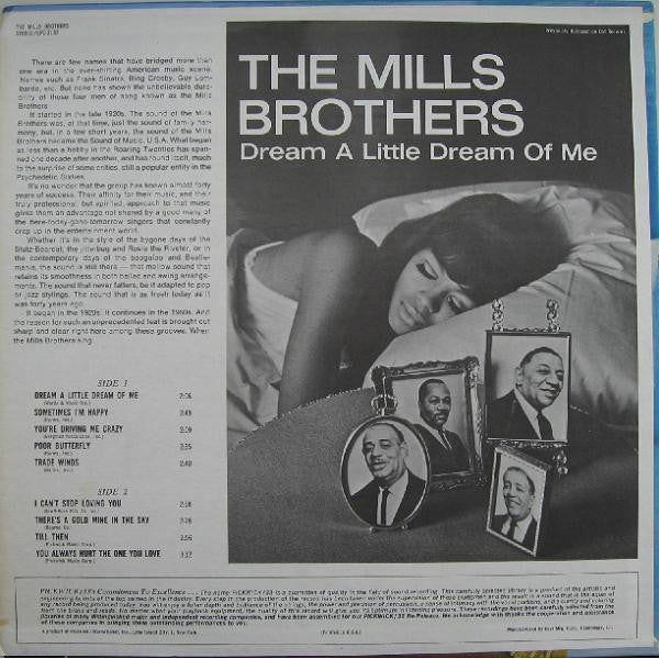 The Mills Brothers : Dream A Little Dream Of Me (LP, Album, RE)