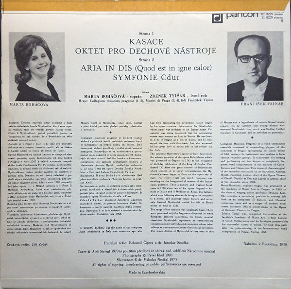 Josef Mysliveček : Il Divino Boemo (LP)