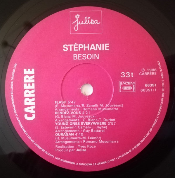 Stephanie (2) : Besoin (LP, Album)