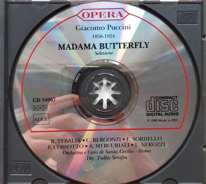 Giacomo Puccini, Tullio Serafin, Renata Tebaldi, Carlo Bergonzi, Fiorenza Cossotto, Enzo Sordello : Madama Butterfly Selezione (CD)