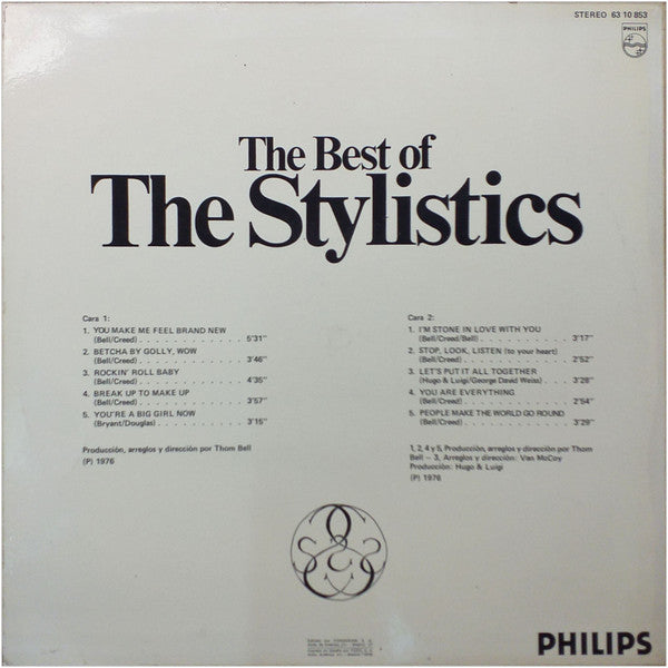 The Stylistics : The Best Of The Stylistics (LP, Comp, RE)