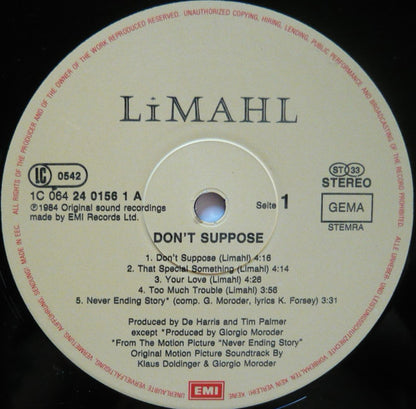 Limahl : Don't Suppose... (LP, Album)