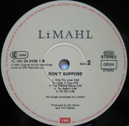 Limahl : Don't Suppose... (LP, Album)