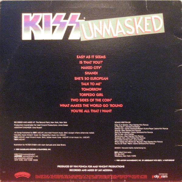 Kiss : Unmasked (LP, Album)