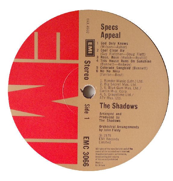 The Shadows : Specs Appeal (LP, Album)