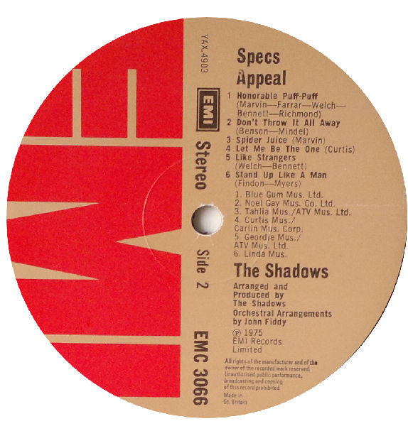 The Shadows : Specs Appeal (LP, Album)