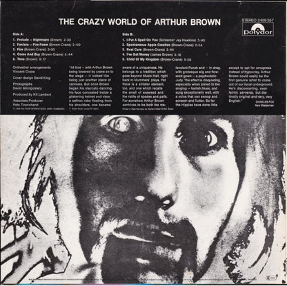 The Crazy World Of Arthur Brown : The Crazy World Of Arthur Brown (LP, Album, RE)