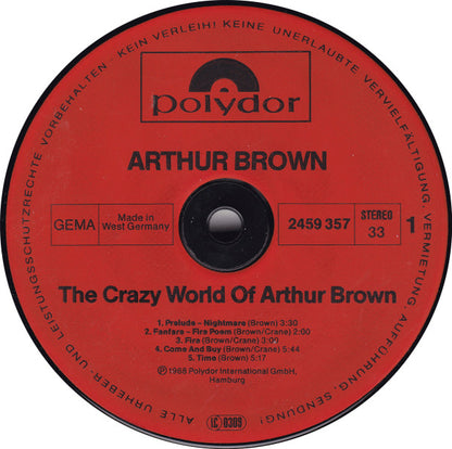 The Crazy World Of Arthur Brown : The Crazy World Of Arthur Brown (LP, Album, RE)