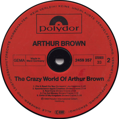 The Crazy World Of Arthur Brown : The Crazy World Of Arthur Brown (LP, Album, RE)