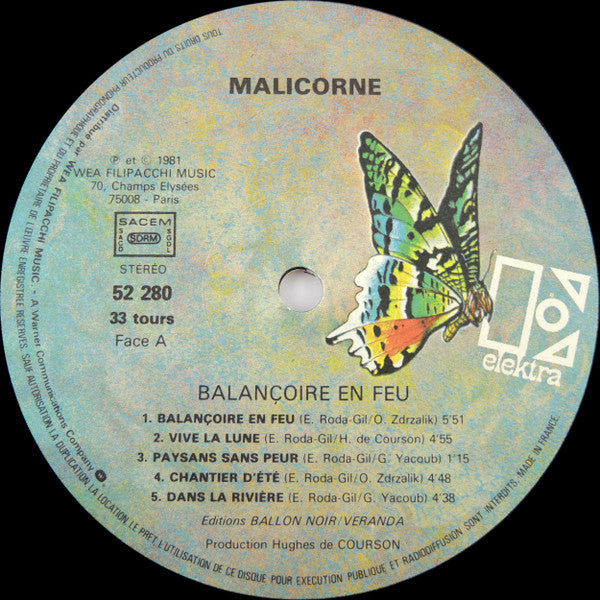Malicorne : Balançoire En Feu (LP, Album)