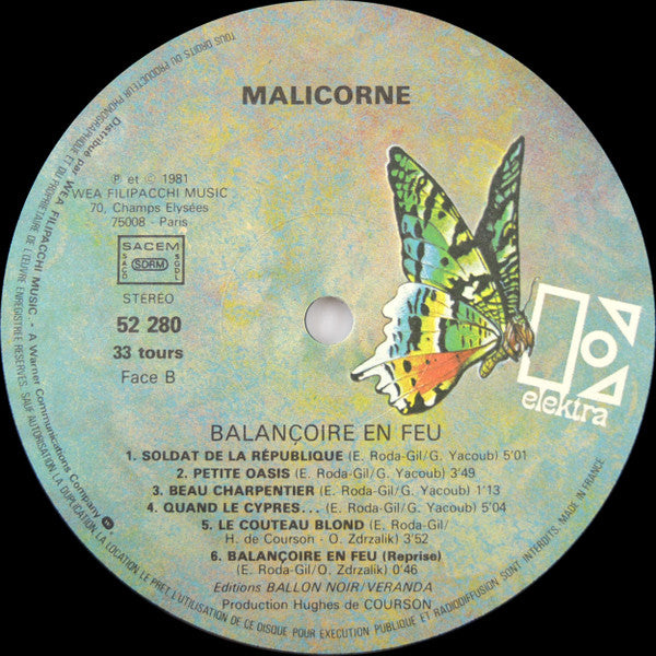 Malicorne : Balançoire En Feu (LP, Album)