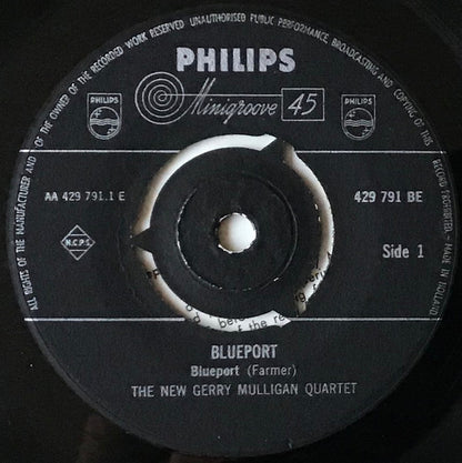 The New Gerry Mulligan Quartet : Blueport (7", Single)