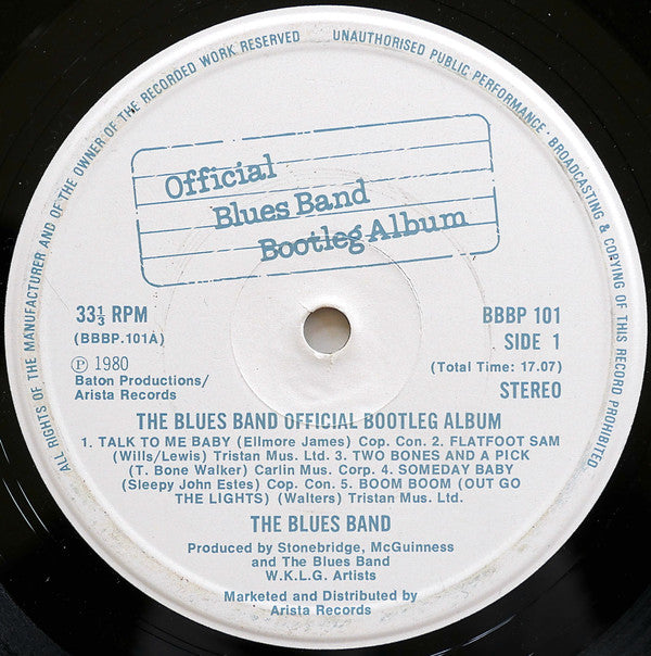 The Blues Band : The Blues Band Official Bootleg Album (LP, Album)