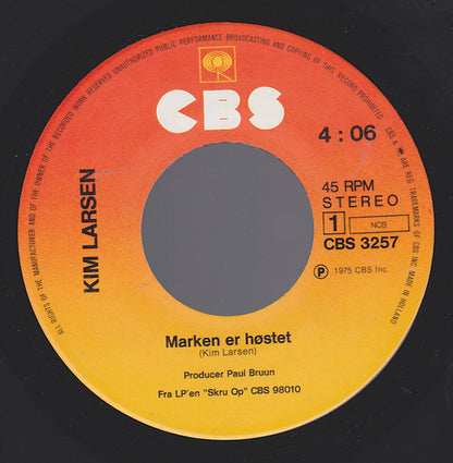 Kim Larsen / Sylvester's Jukebox : Marken Er Høstet / Gør Mig Varm (7", Single)