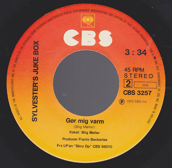 Kim Larsen / Sylvester's Jukebox : Marken Er Høstet / Gør Mig Varm (7", Single)