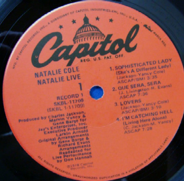 Natalie Cole : Natalie ... Live! (2xLP)