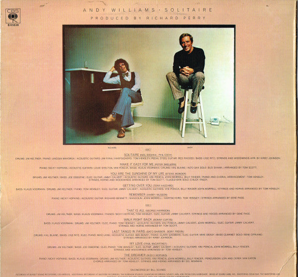 Andy Williams : Solitaire (LP, Album)