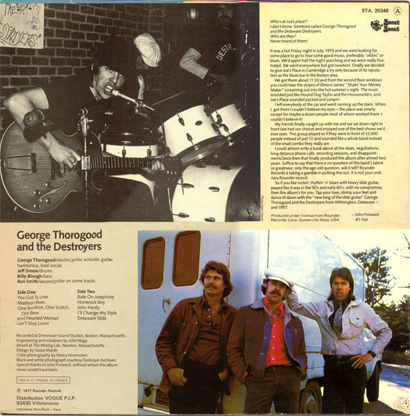 George Thorogood & The Destroyers : George Thorogood And The Destroyers (LP, Album)