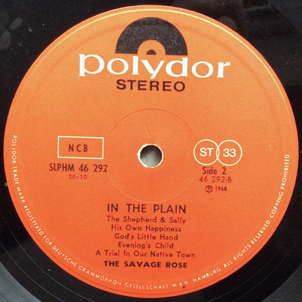 Savage Rose : In The Plain (LP, Album)