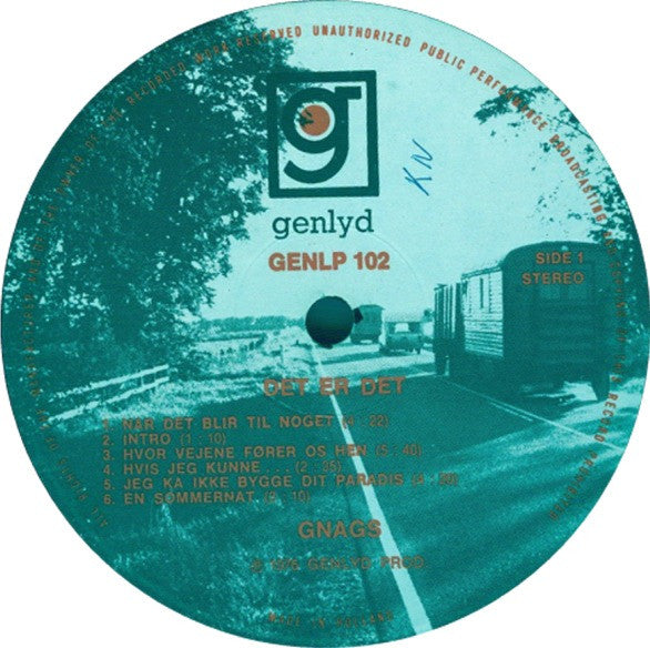 Gnags : Det Er Det (LP, Album)
