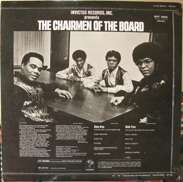 Chairmen Of The Board : The Chairmen Of The Board (LP, Album)