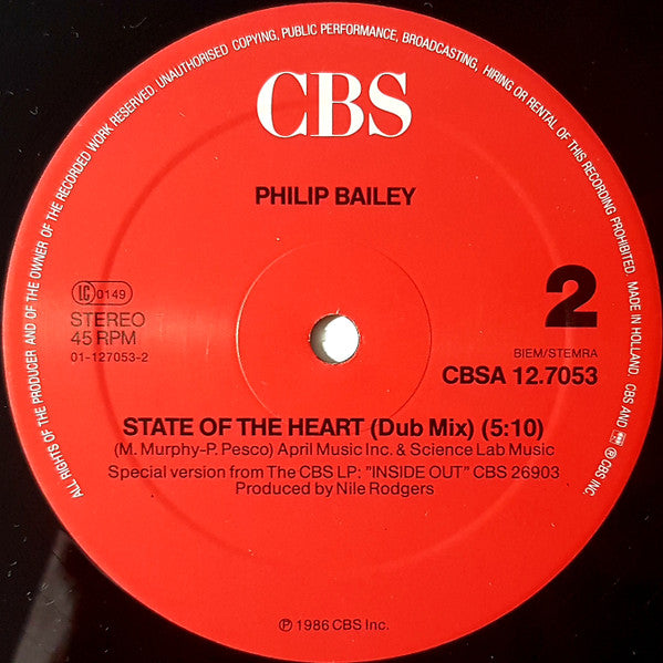 Philip Bailey : State Of The Heart (12")