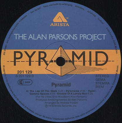 The Alan Parsons Project : Pyramid (LP, Album, RP)