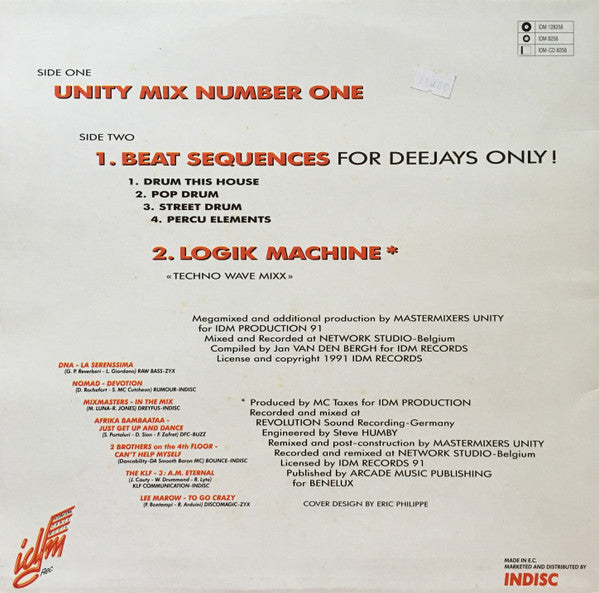 Mastermixers Unity : The Unity Mix Number One (12", M/Print, P/Mixed)