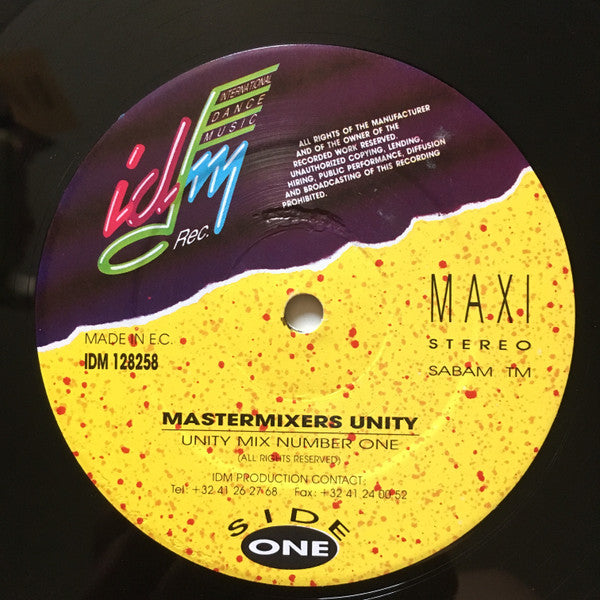 Mastermixers Unity : The Unity Mix Number One (12", M/Print, P/Mixed)