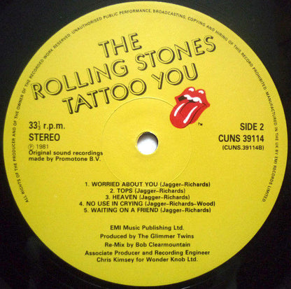 The Rolling Stones : Tattoo You (LP, Album)