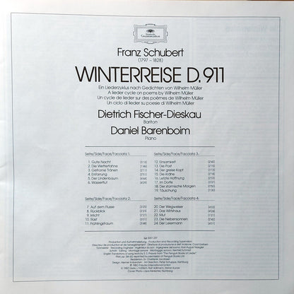 Franz Schubert, Dietrich Fischer-Dieskau, Gerald Moore : Winterreise Und 8 Ausgewählte Lieder (2xLP + Box, Comp)