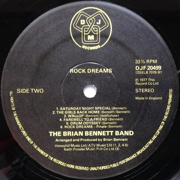 Brian Bennett Band : Rock Dreams (LP, Album)