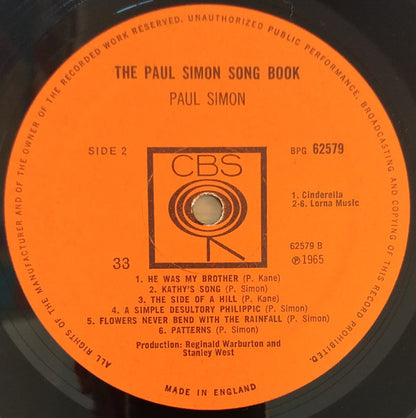 Paul Simon : The Paul Simon Song Book (LP, Album, Mono)