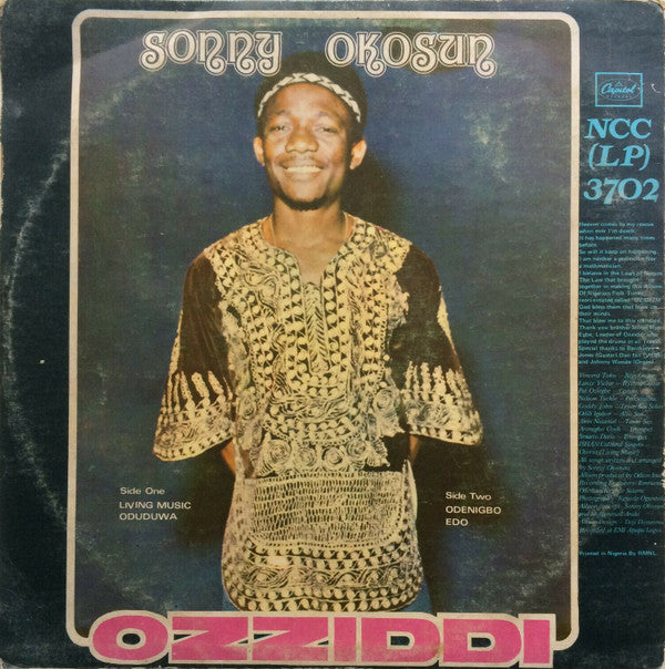 Sonny Okosun : Living Music (LP, Album)