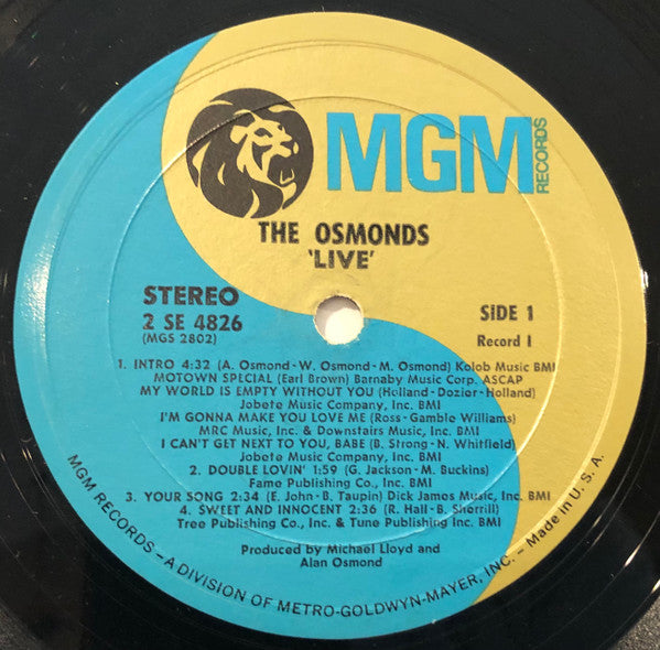 The Osmonds : The Osmonds Live (2xLP, Gat)