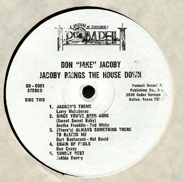 Don Jacoby : Jacoby Brings The House Down (LP, Album, RE)