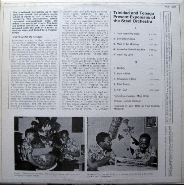Trinidad And Tobago Exponians Steel Orchestra : Trinidad And Tobago Present Exponians Of The Steel Orchestra (LP, Album)