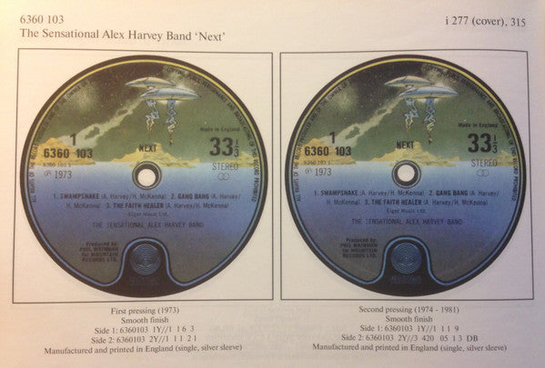 The Sensational Alex Harvey Band : Next… (LP, Album, RP)