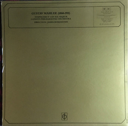 Gustav Mahler, London Philharmonic Orchestra, Jascha Horenstein : Symphonie Nº 4 (LP, RE)